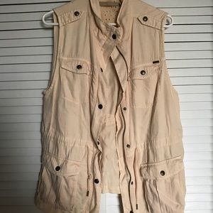 Pale pink military vest